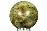Polished Green Opal Sphere - Madagascar #257241-1